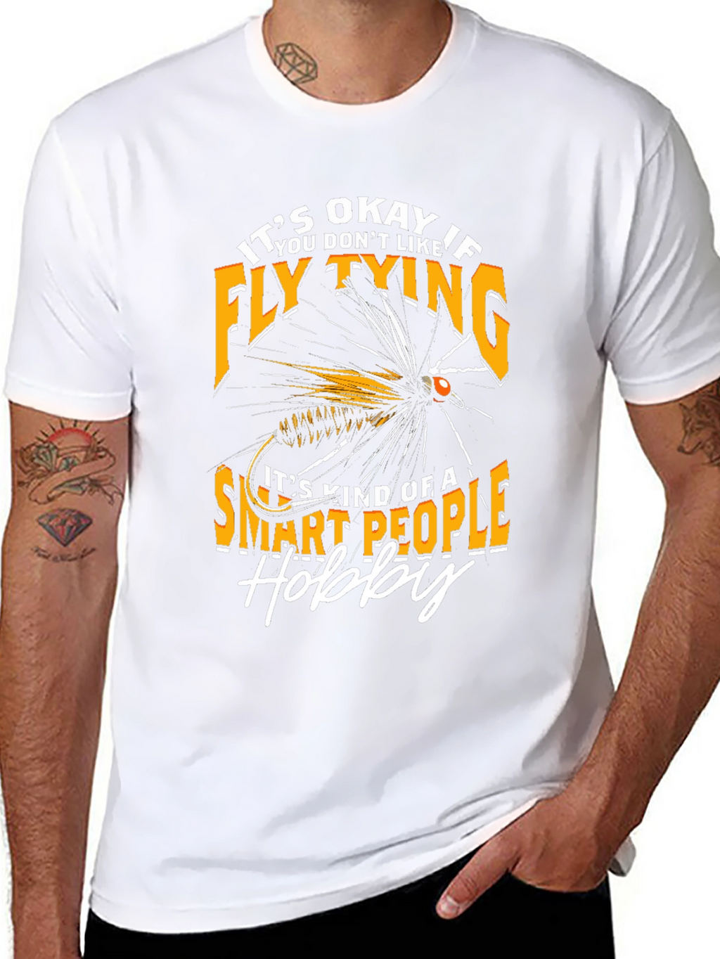 Fly Tying Hobby T-Shirt - Smart People Design