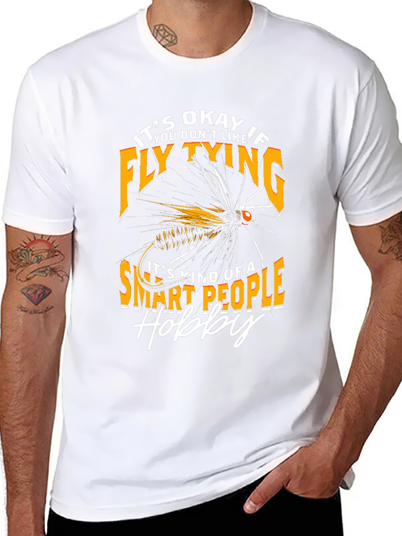 Fly Tying Hobby T-Shirt - Smart People Design
