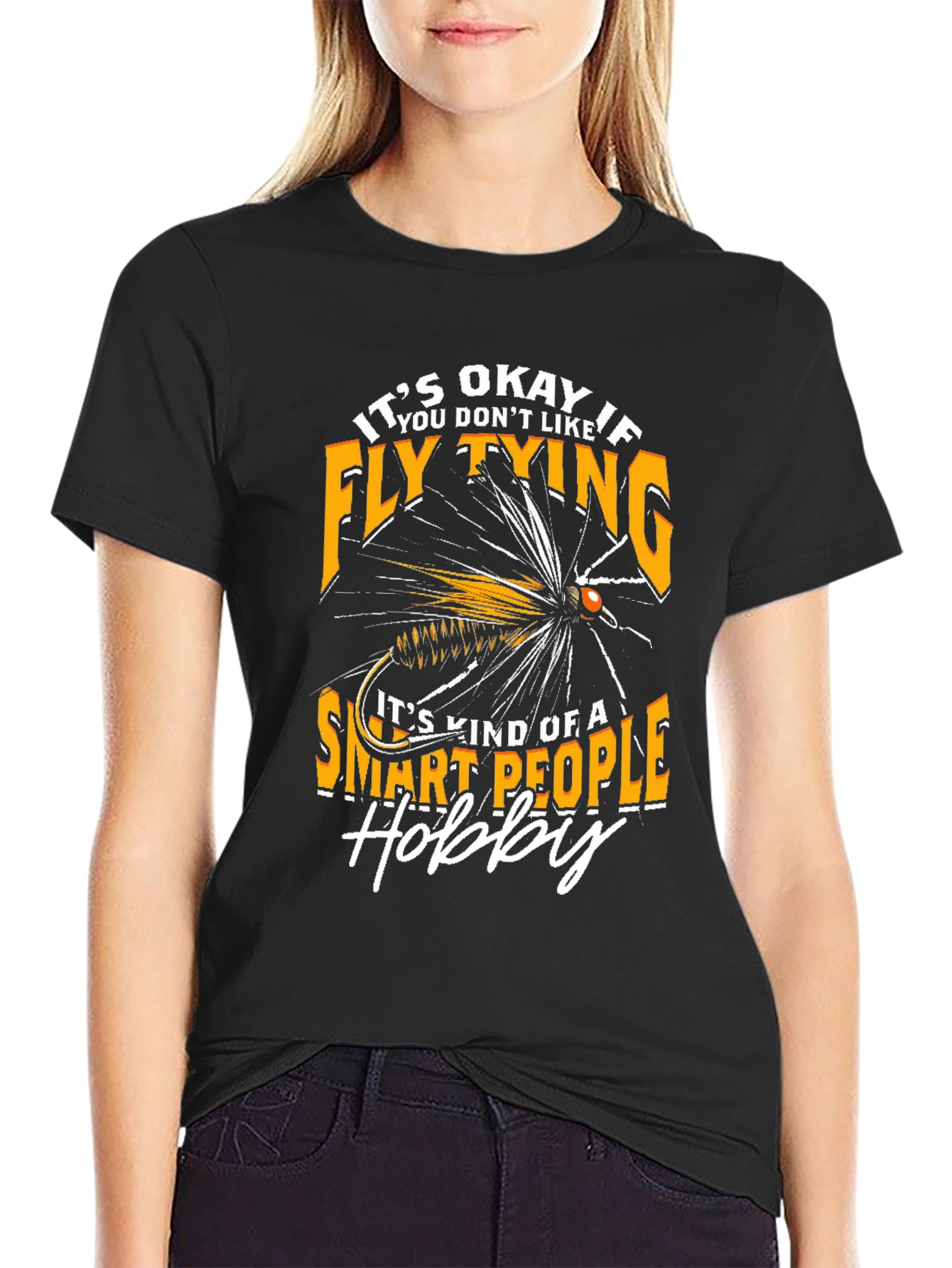 Fly Tying Hobby T-Shirt - Smart People Design