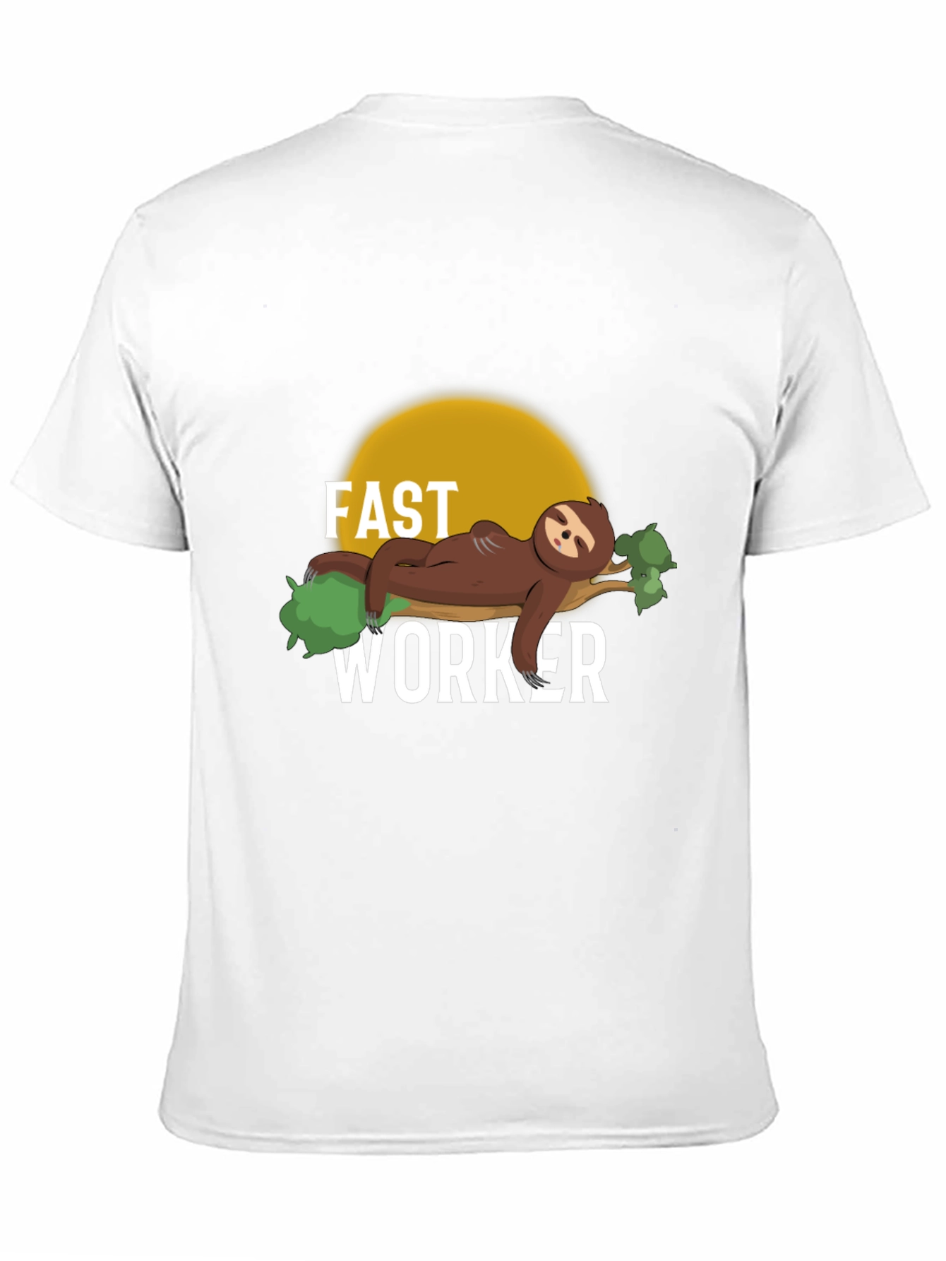 Fast Worker Sloth T-Shirt - Funny Lazy Graphic Tee