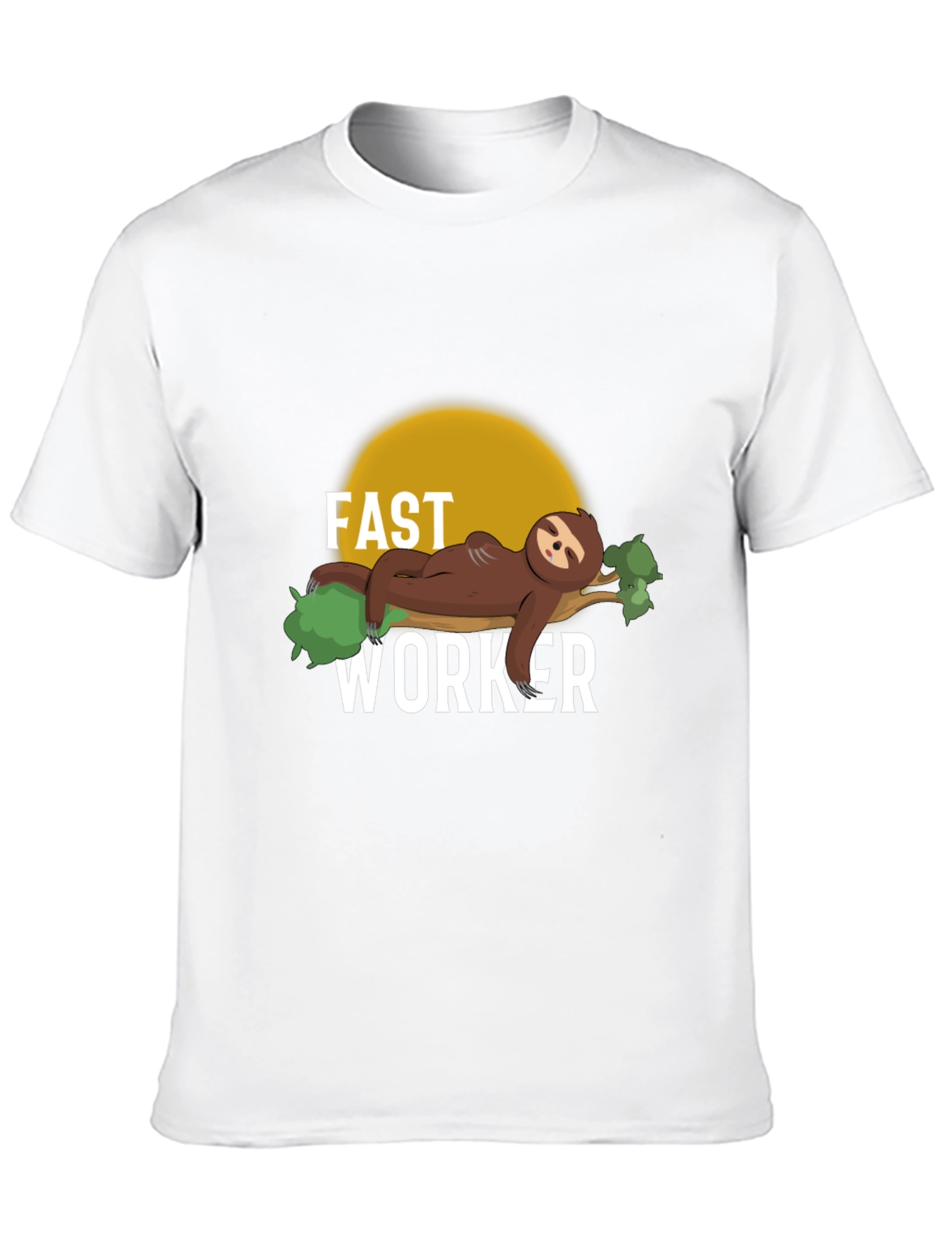 Fast Worker Sloth T-Shirt - Funny Lazy Graphic Tee