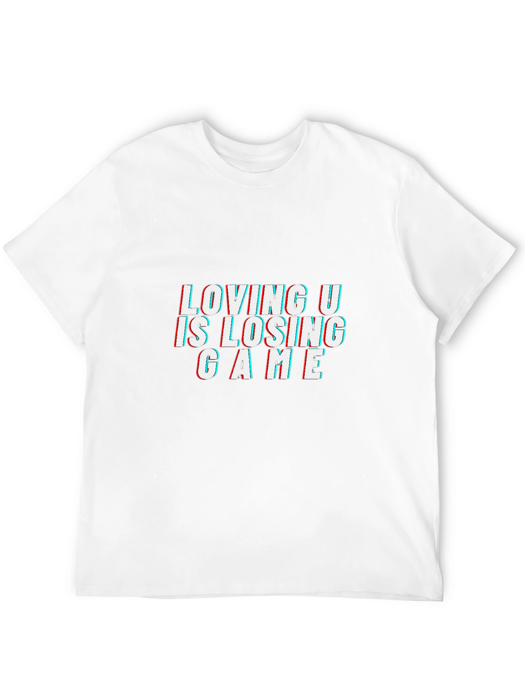 Loving U Is Losing Game Black Graphic Tee