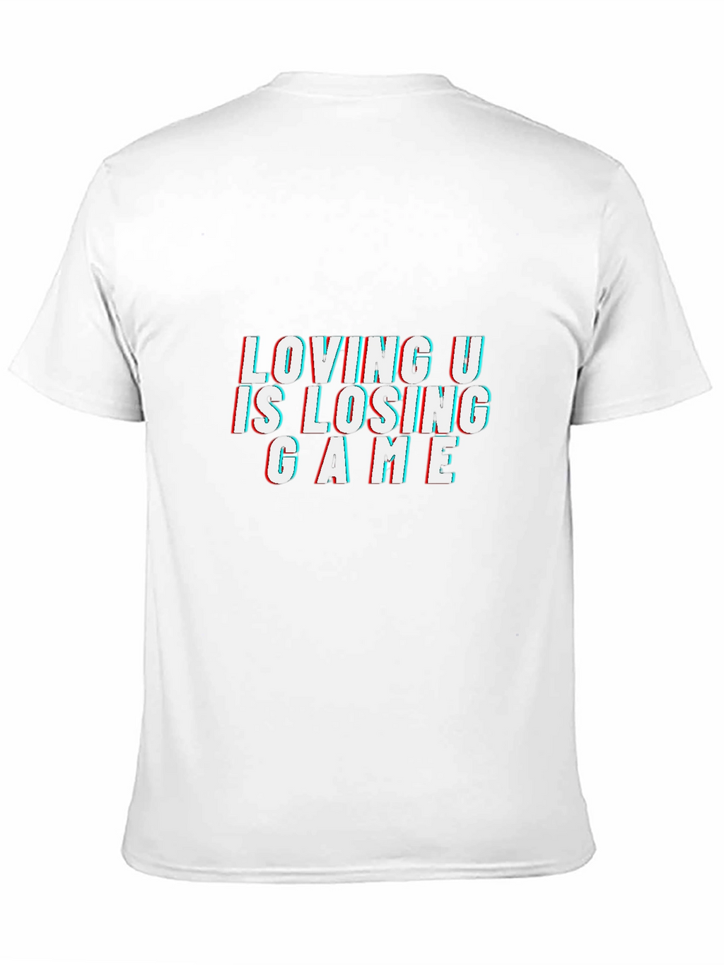 Loving U Is Losing Game Black Graphic Tee