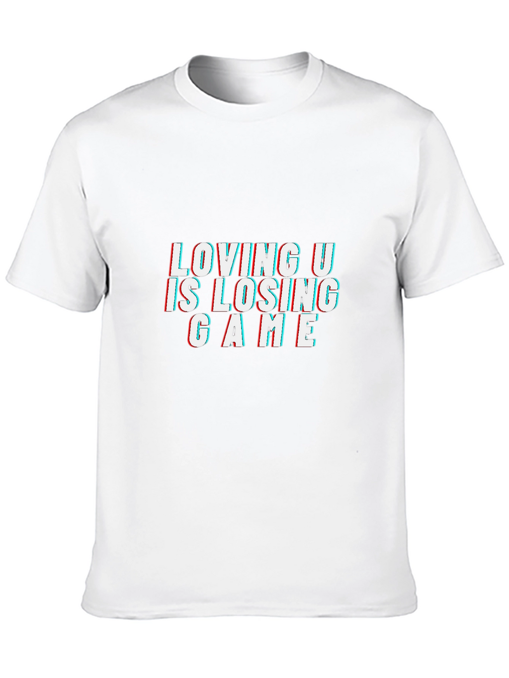 Loving U Is Losing Game Black Graphic Tee
