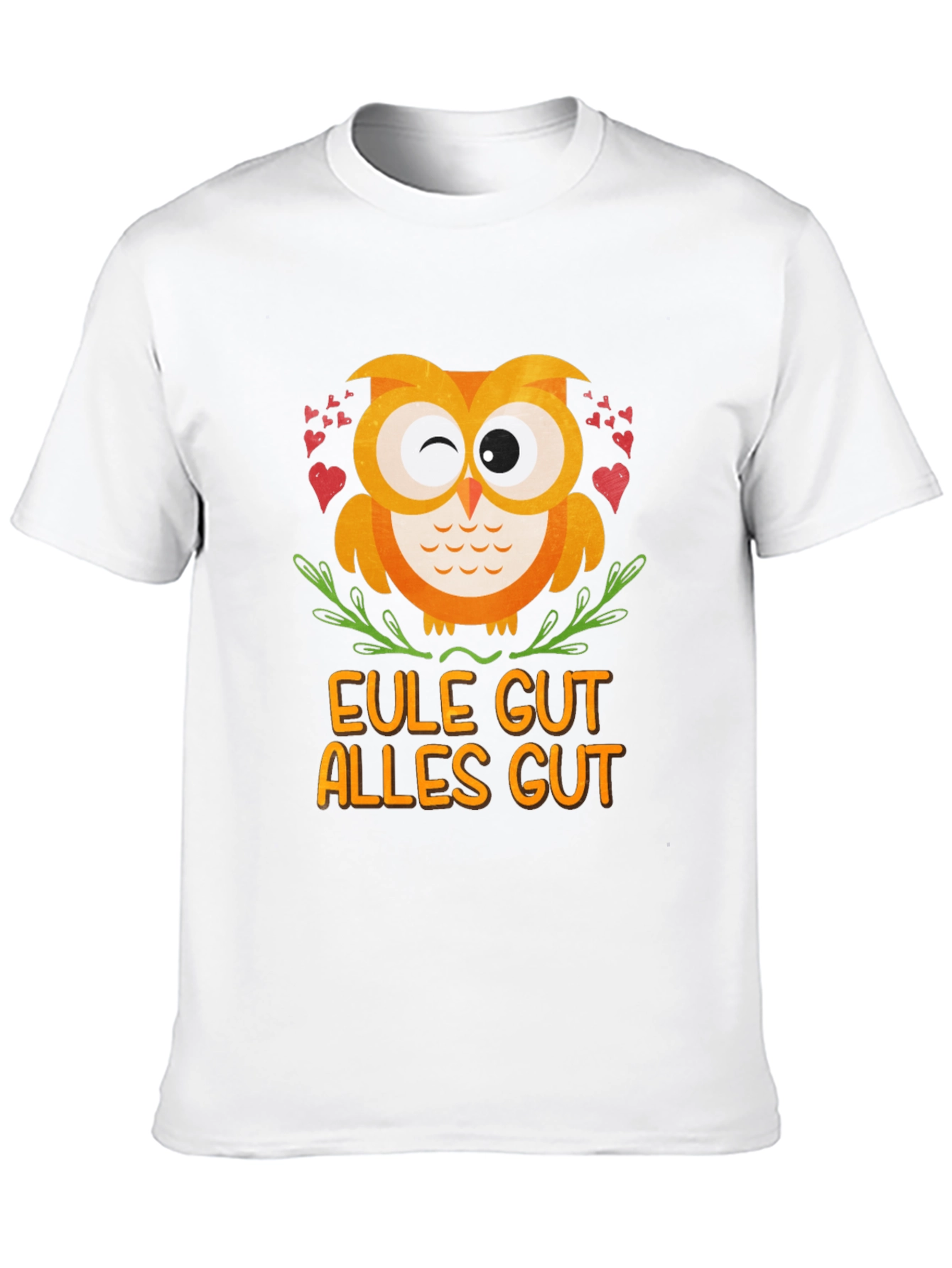 Eule Gut Alles Gut Owl T-Shirt - Black