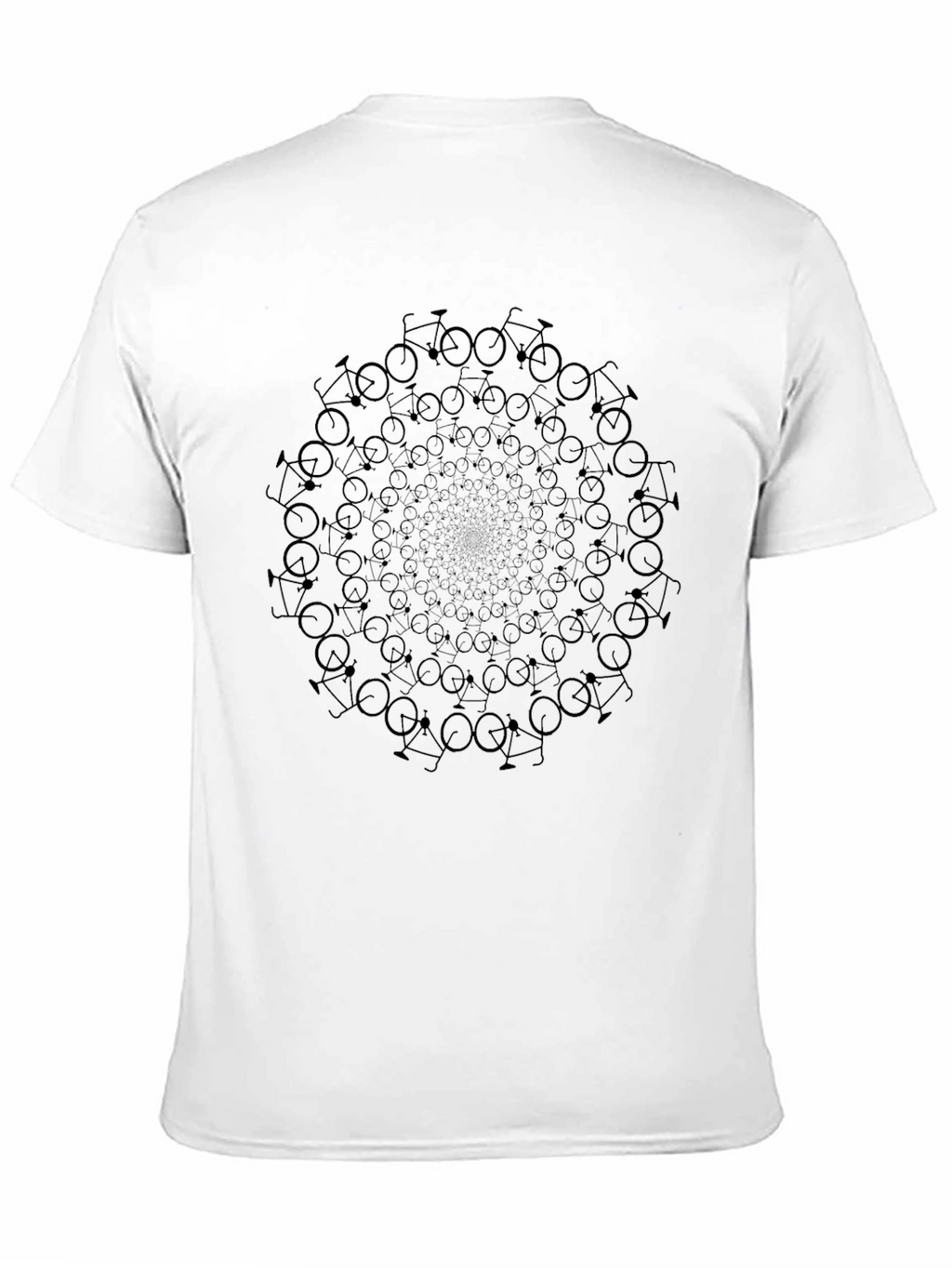 Black Bicycle Mandala T-Shirt - Cycling Enthusiast
