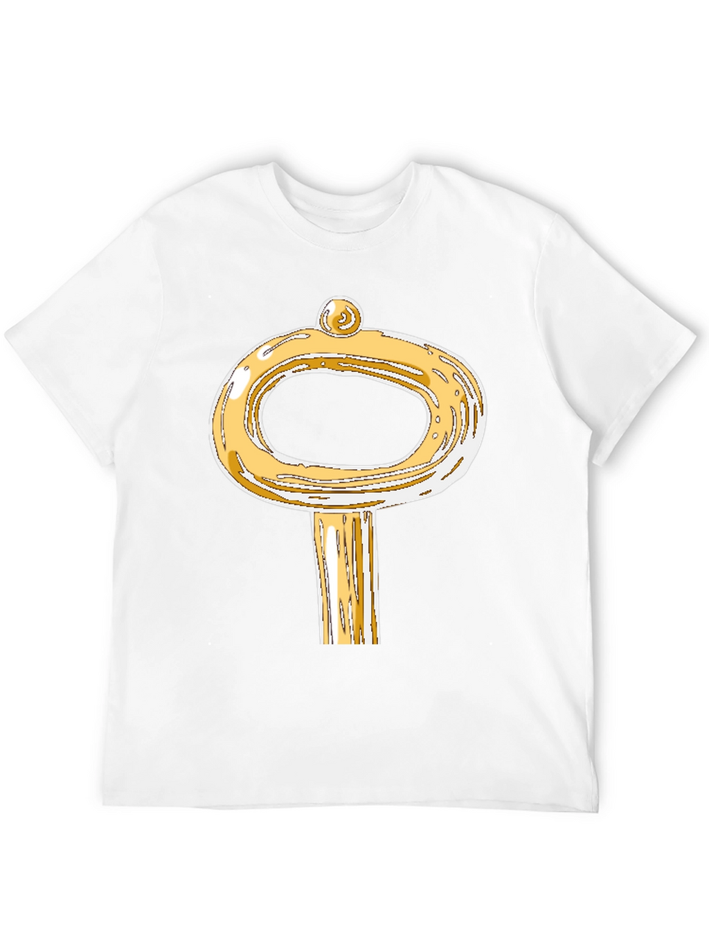 Golden Key Graphic T-Shirt - Unique Design