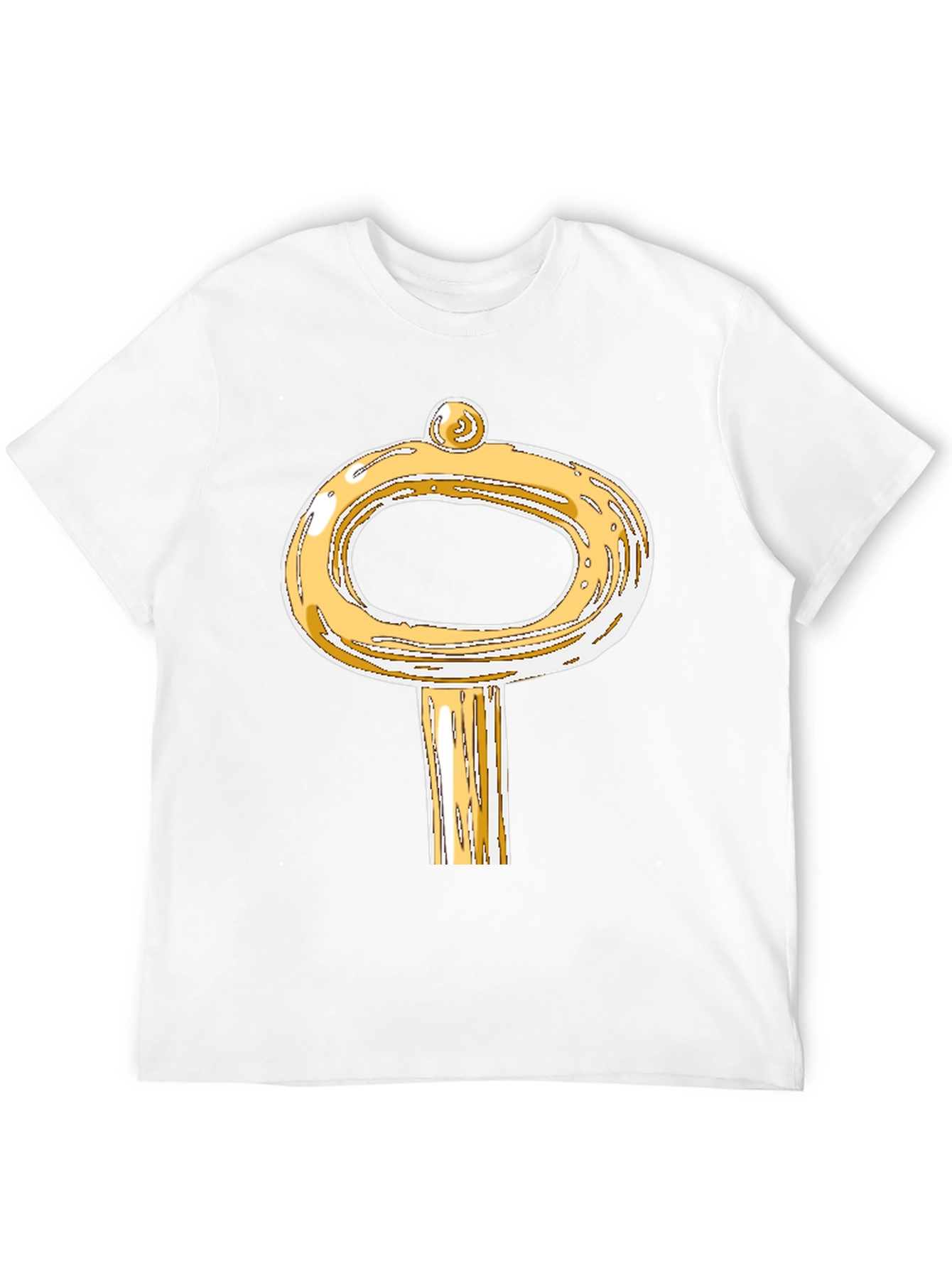 Golden Key Graphic T-Shirt - Unique Design