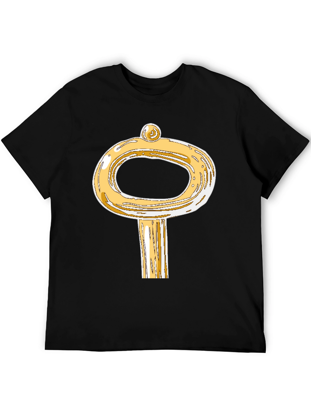 Golden Key Graphic T-Shirt - Unique Design