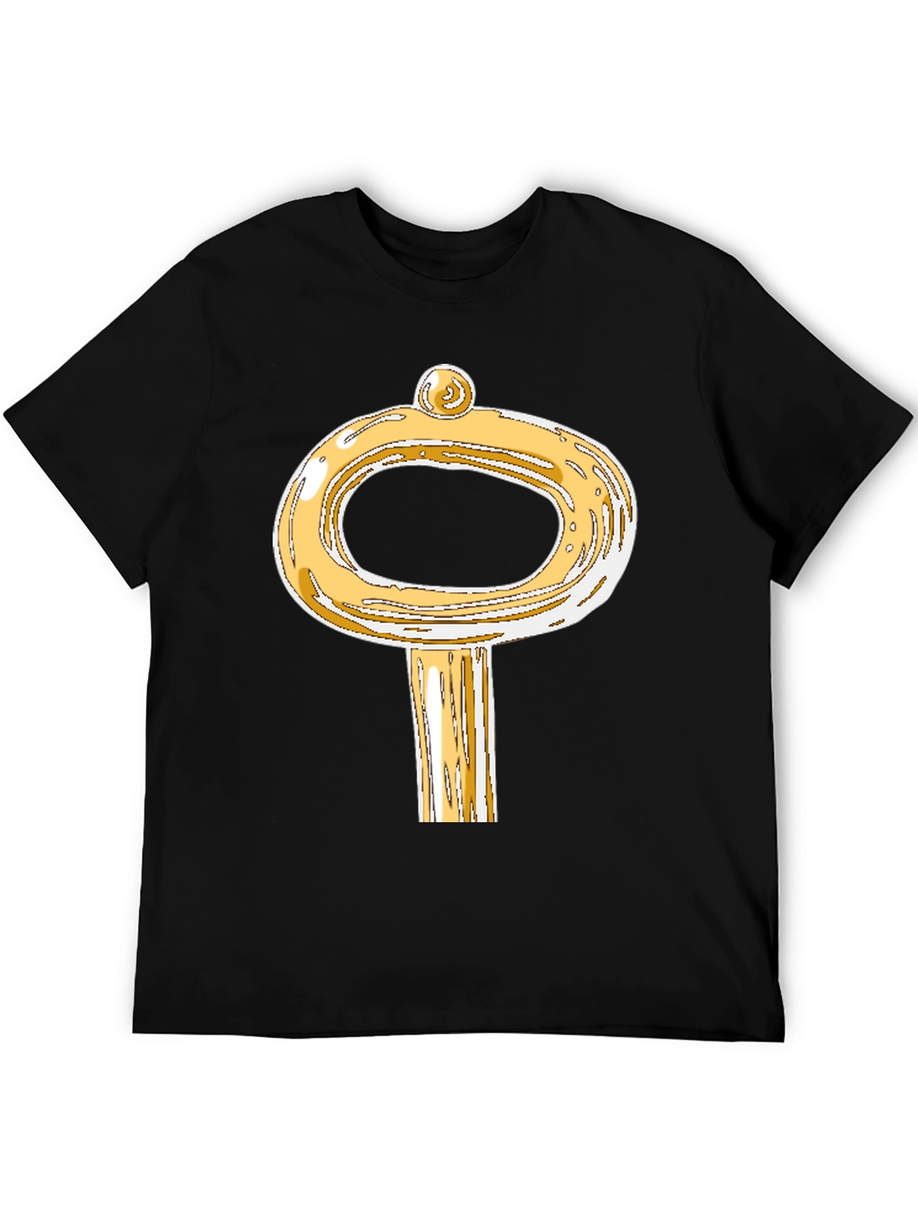 Golden Key Graphic T-Shirt - Unique Design