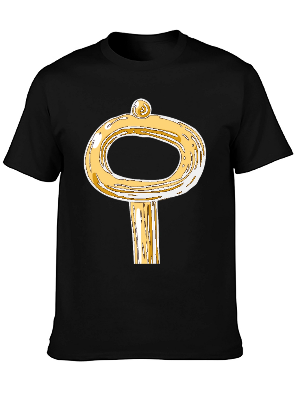 Golden Key Graphic T-Shirt - Unique Design