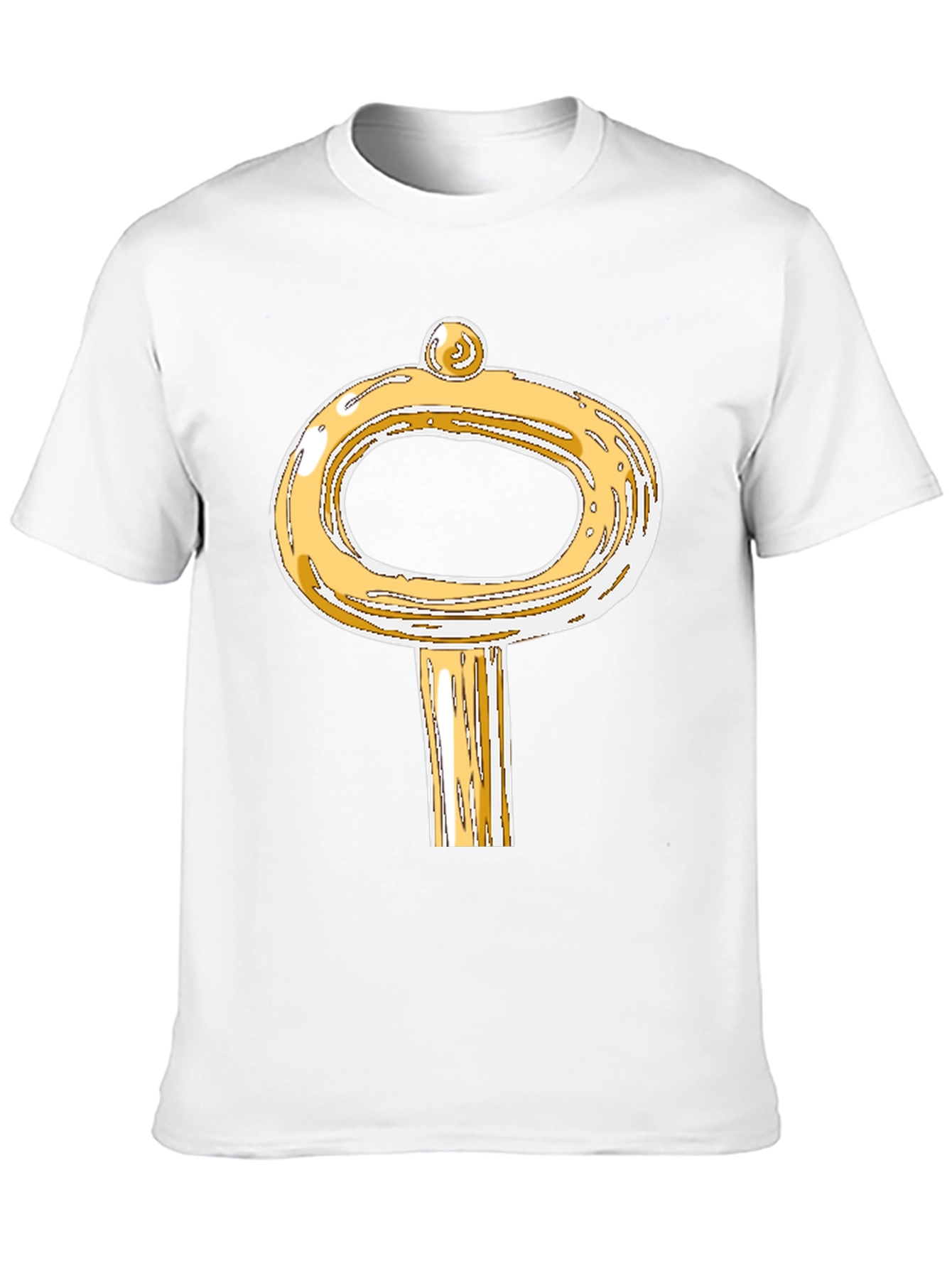 Golden Key Graphic T-Shirt - Unique Design