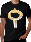 Golden Key Graphic T-Shirt - Unique Design