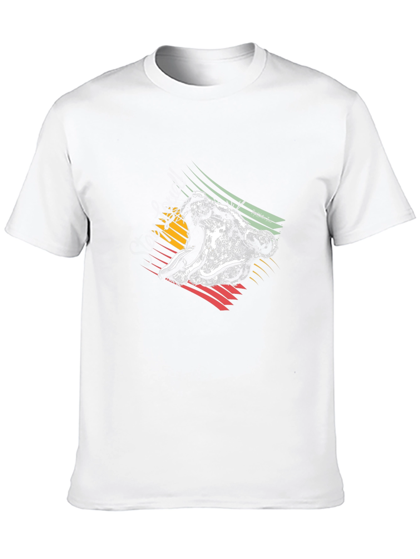 Rasta Lion Graphic Tee - Black Cotton T-Shirt