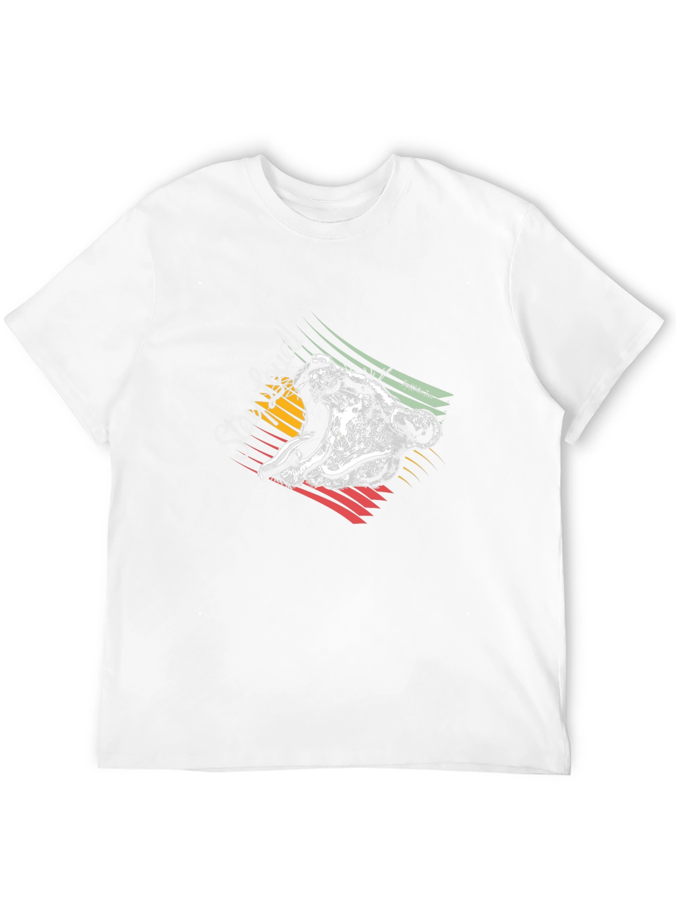 Rasta Lion Graphic Tee - Black Cotton T-Shirt