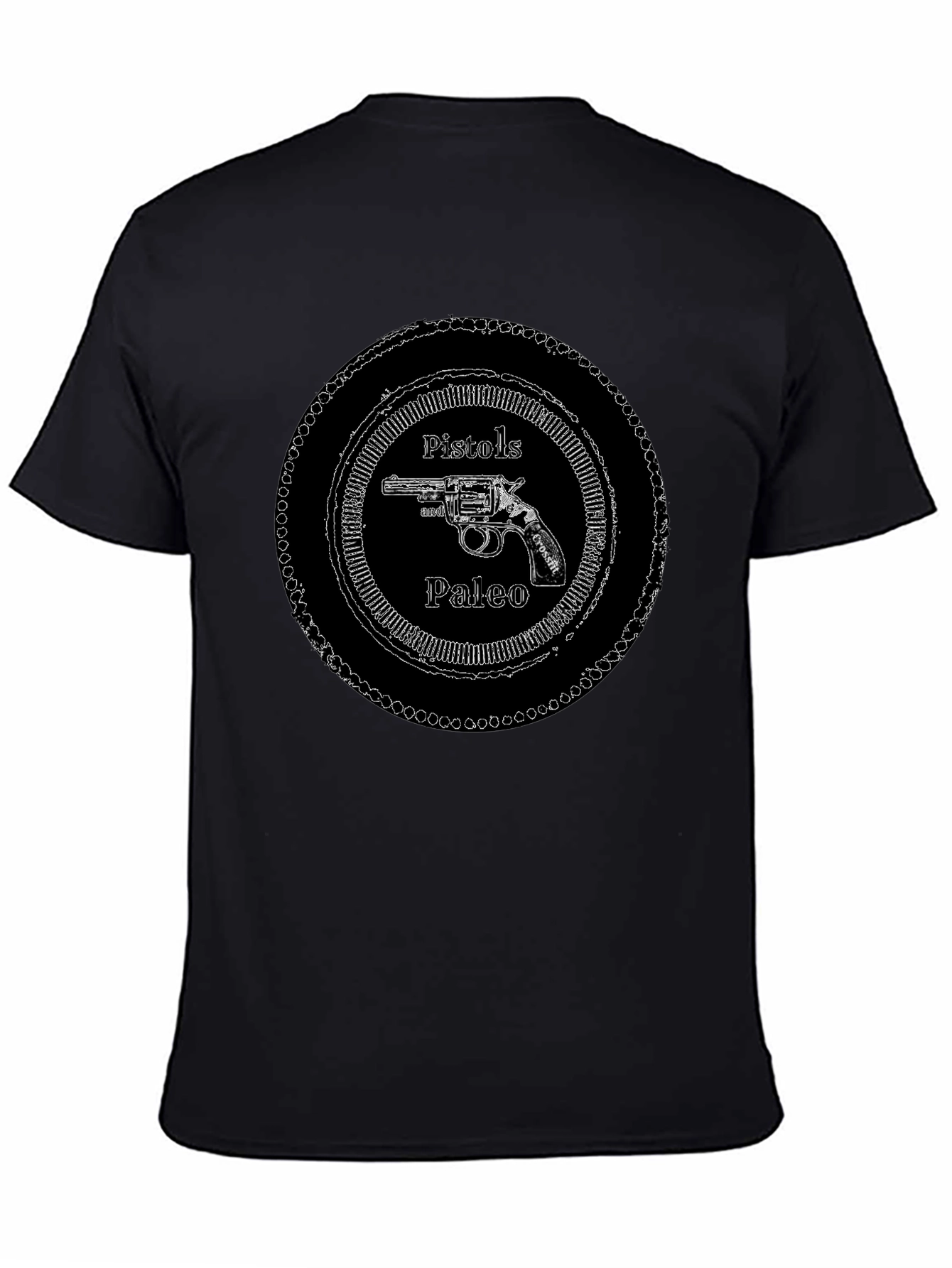 Pistols Paleo Graphic T-Shirt - Black Crew Neck