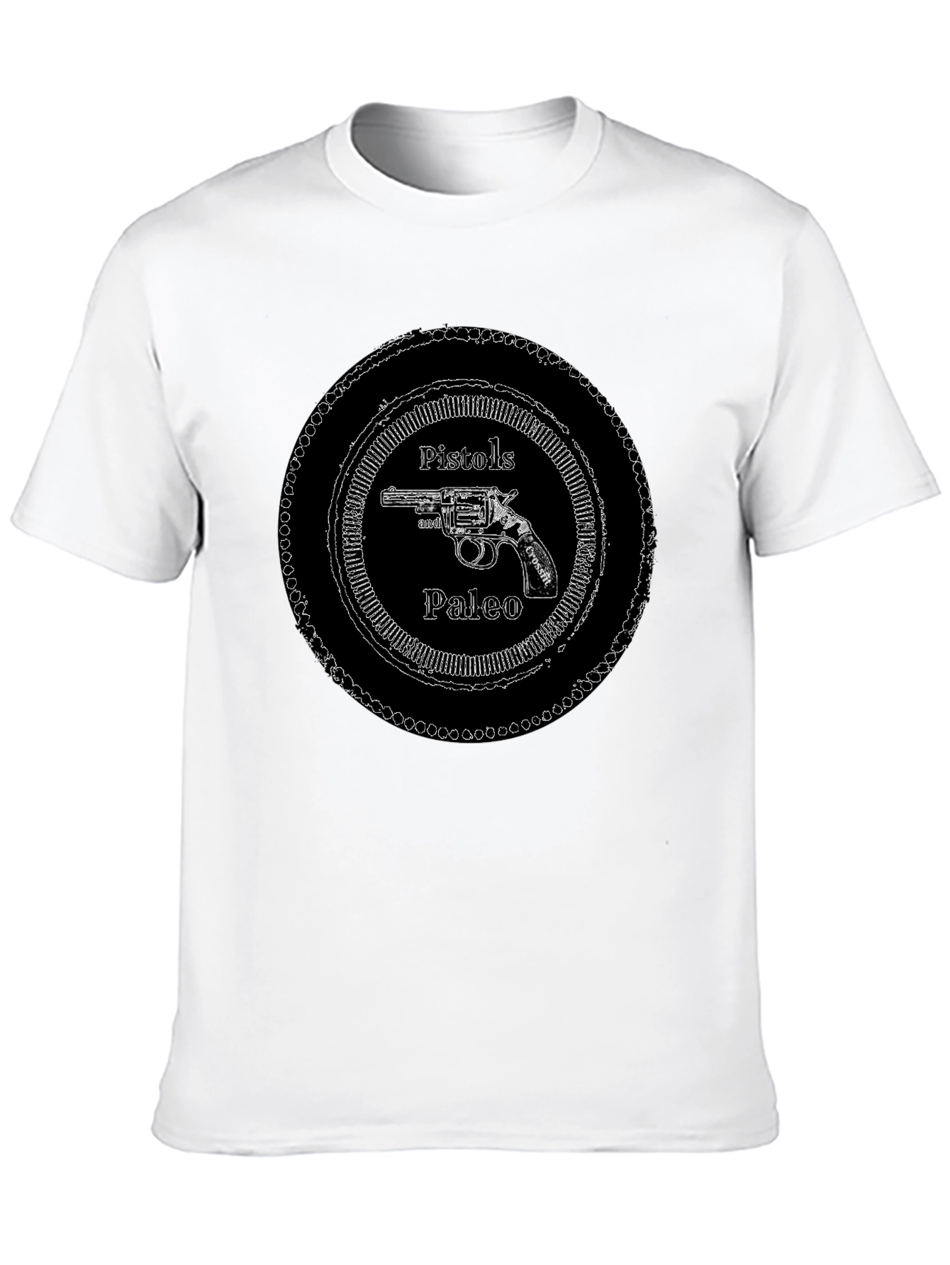 Pistols Paleo Graphic T-Shirt - Black Crew Neck