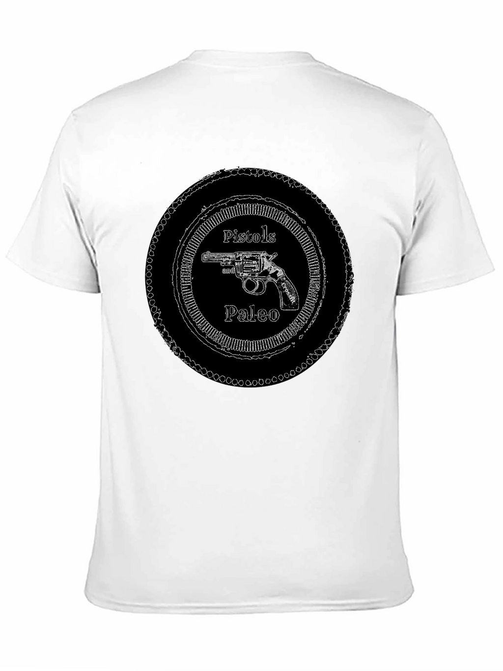 Pistols Paleo Graphic T-Shirt - Black Crew Neck