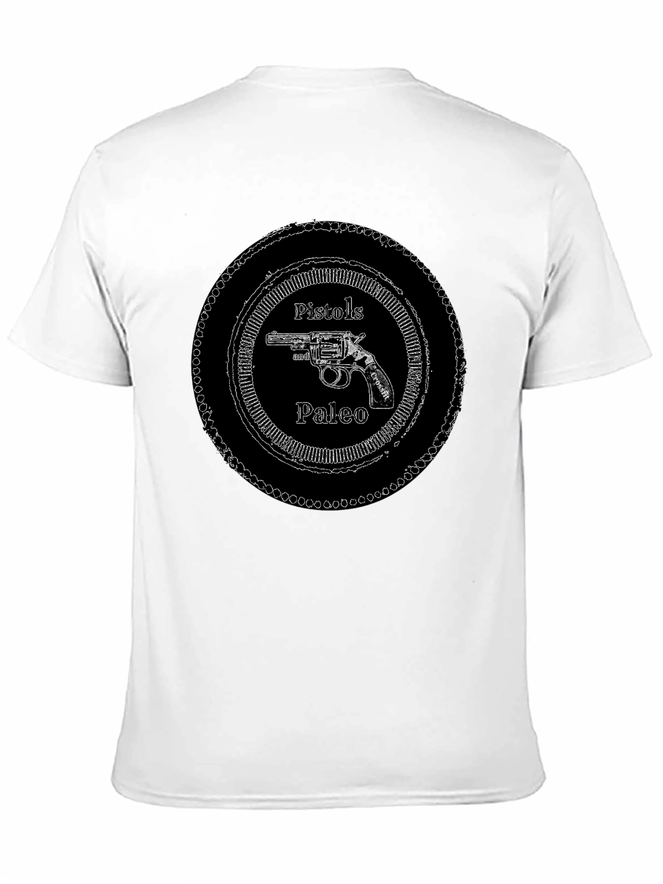 Pistols Paleo Graphic T-Shirt - Black Crew Neck