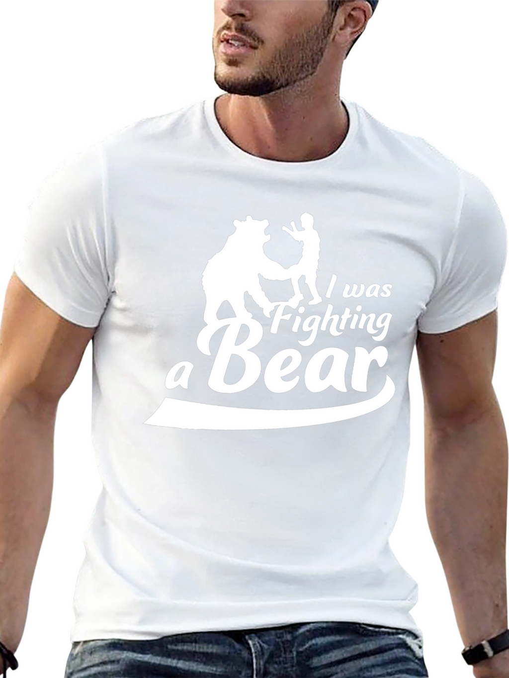 I Was Fighting A Bear Funny T-Shirt