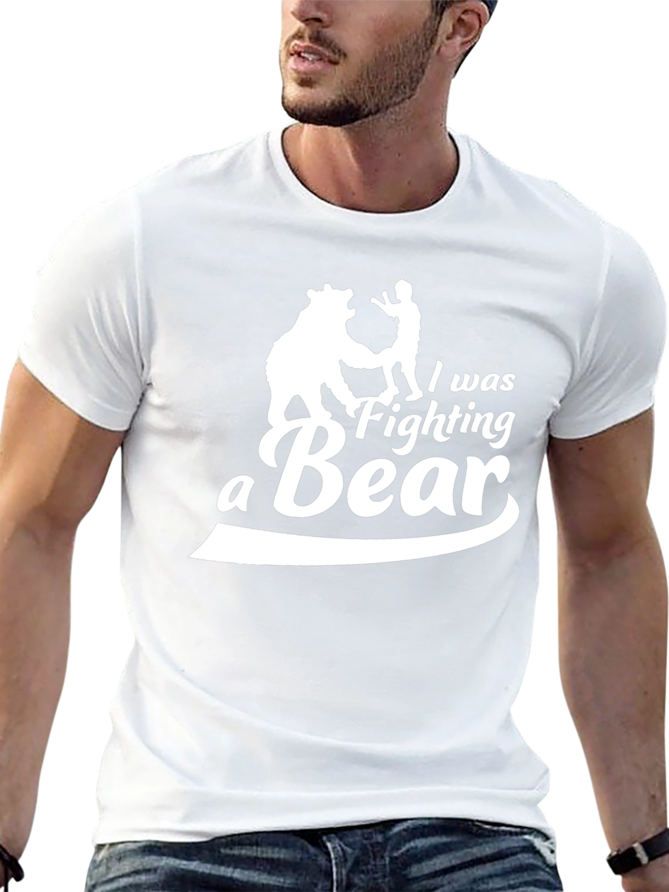 I Was Fighting A Bear Funny T-Shirt