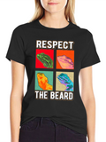 Respect The Beard T-Shirt - Bearded Dragon