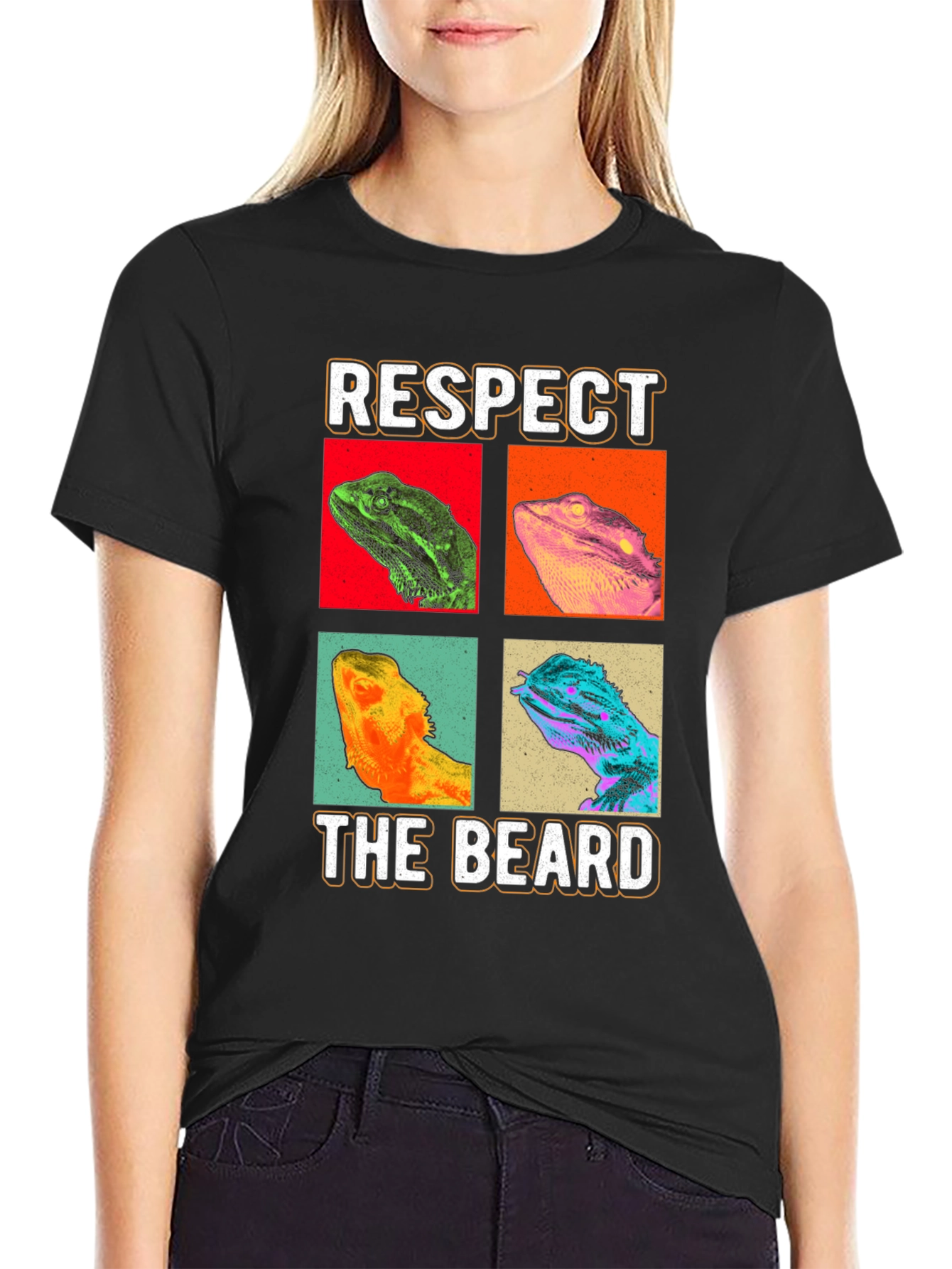 Respect The Beard T-Shirt - Bearded Dragon