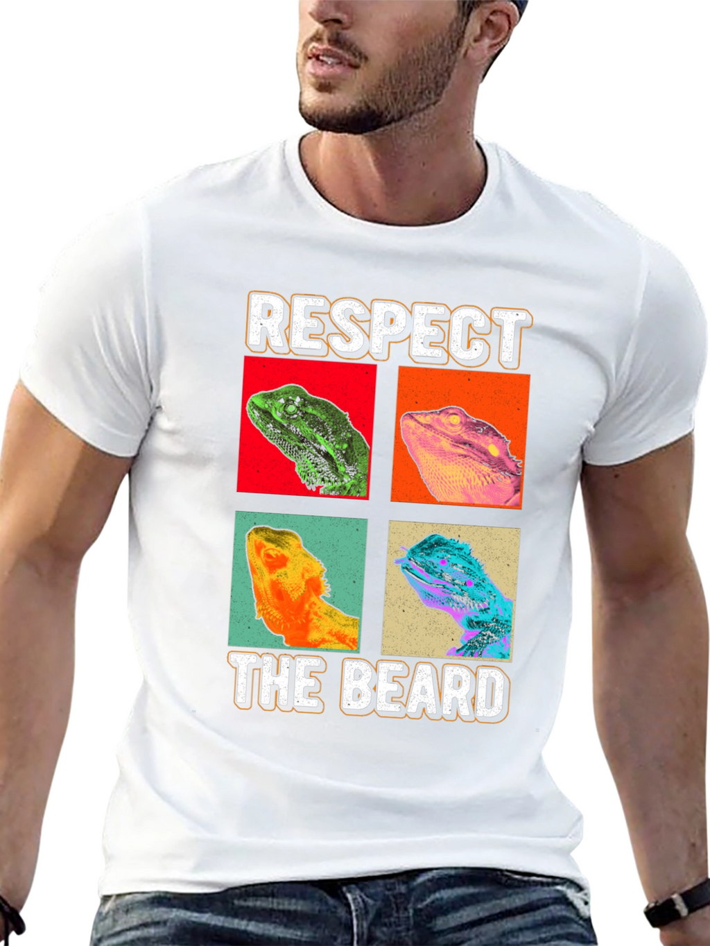 Respect The Beard T-Shirt - Bearded Dragon