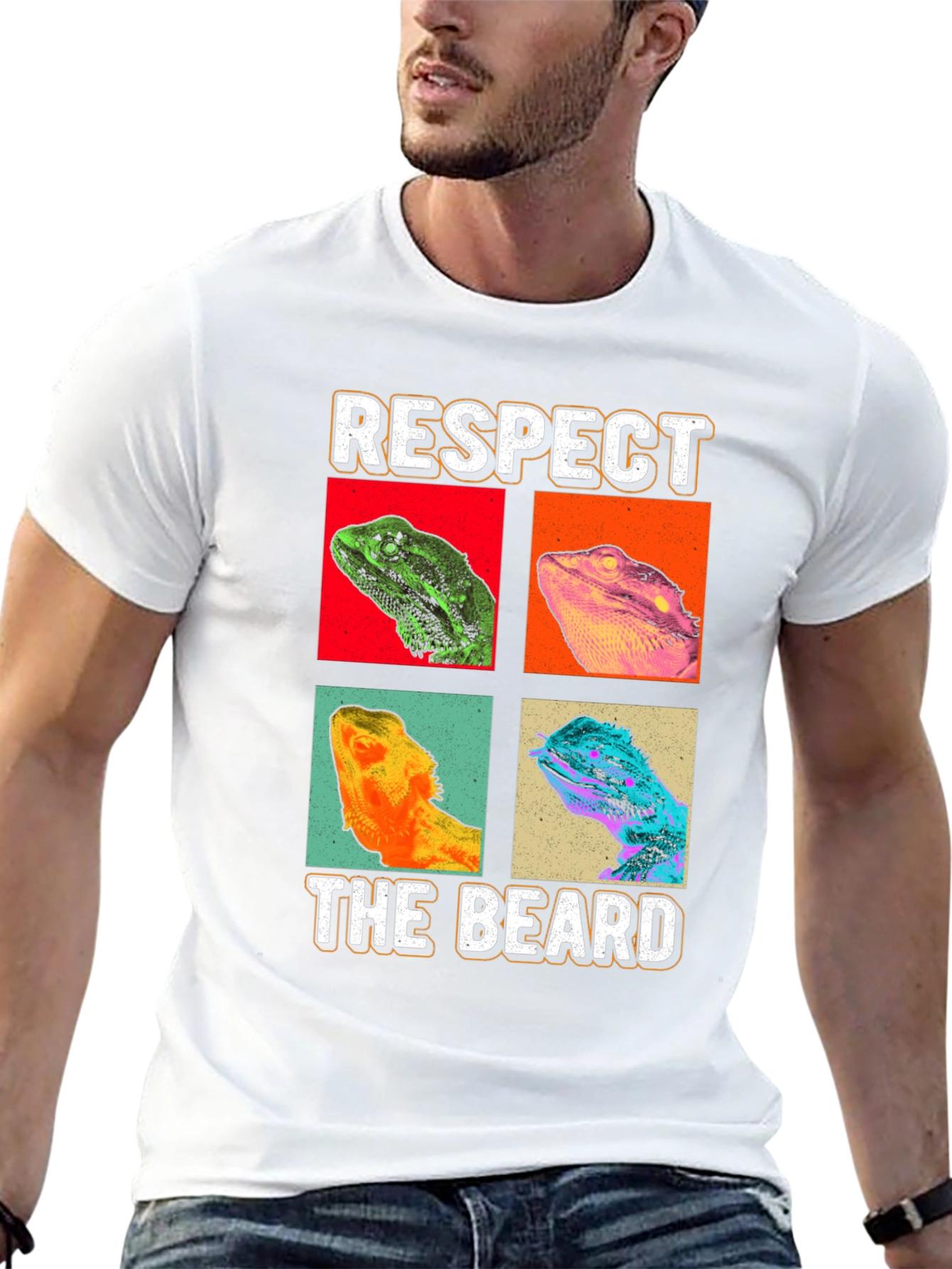 Respect The Beard T-Shirt - Bearded Dragon