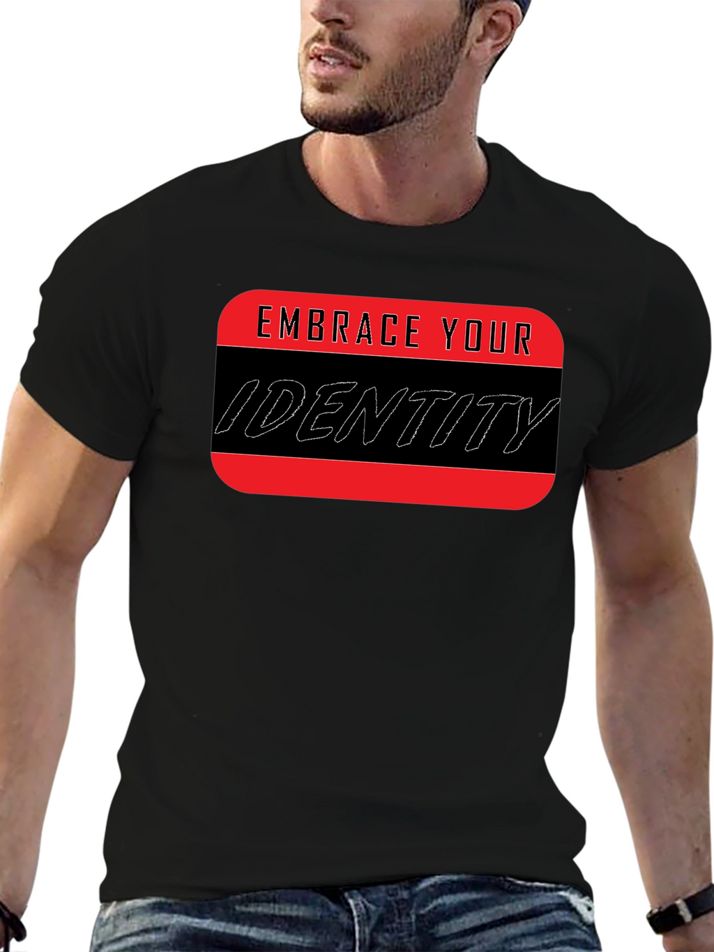 Embrace Your Identity Graphic Tee - Black