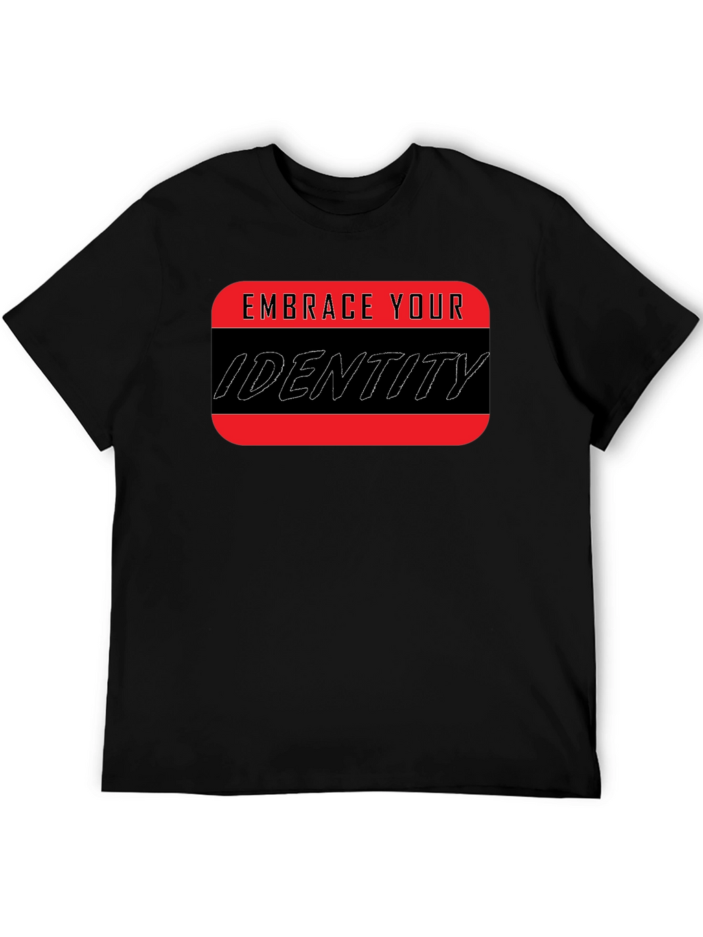 Embrace Your Identity Graphic Tee - Black