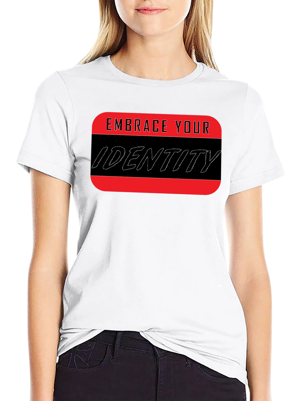 Embrace Your Identity Graphic Tee - Black