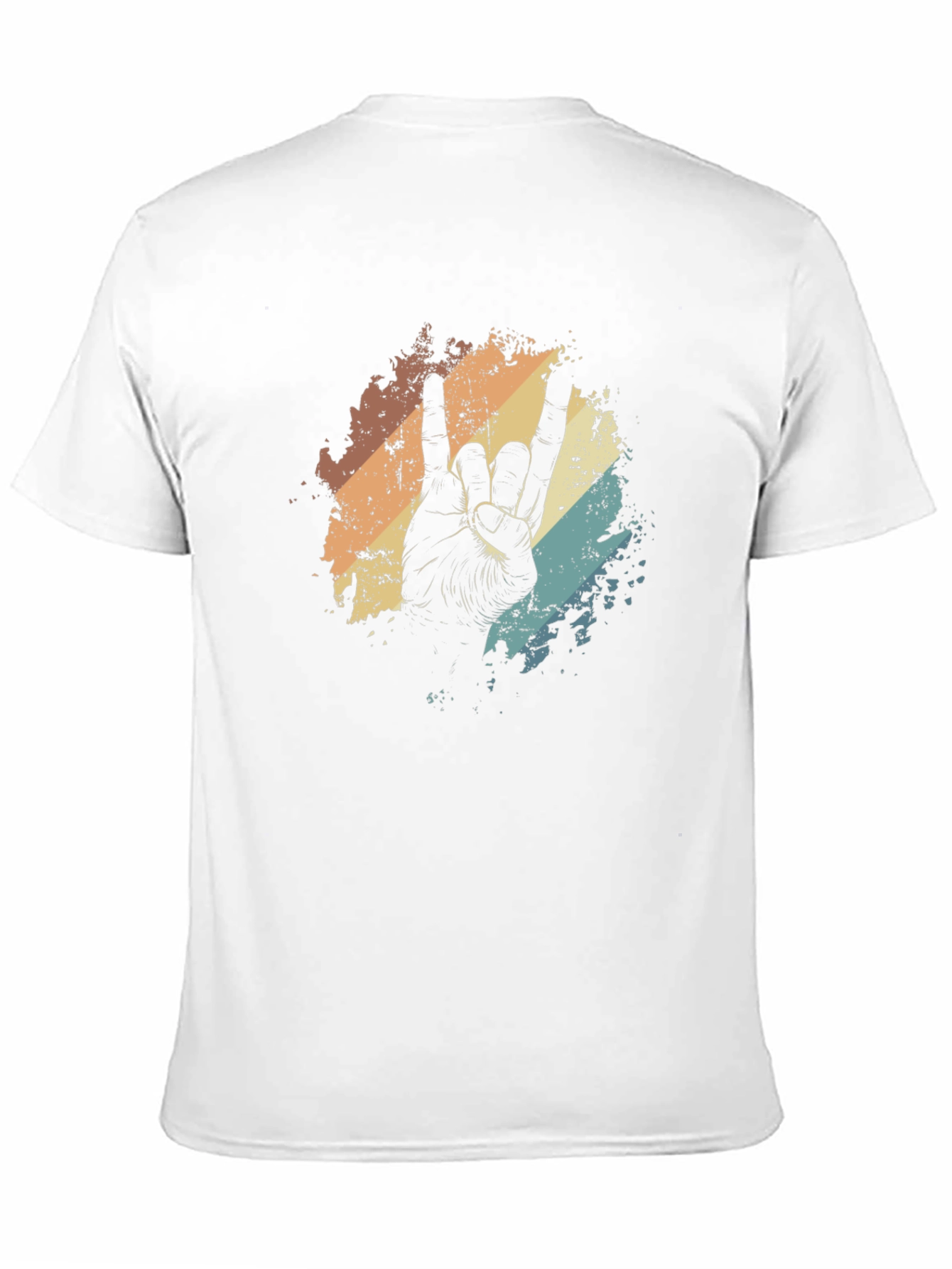 Rock On Vintage Style Graphic Tee - Black Cotton