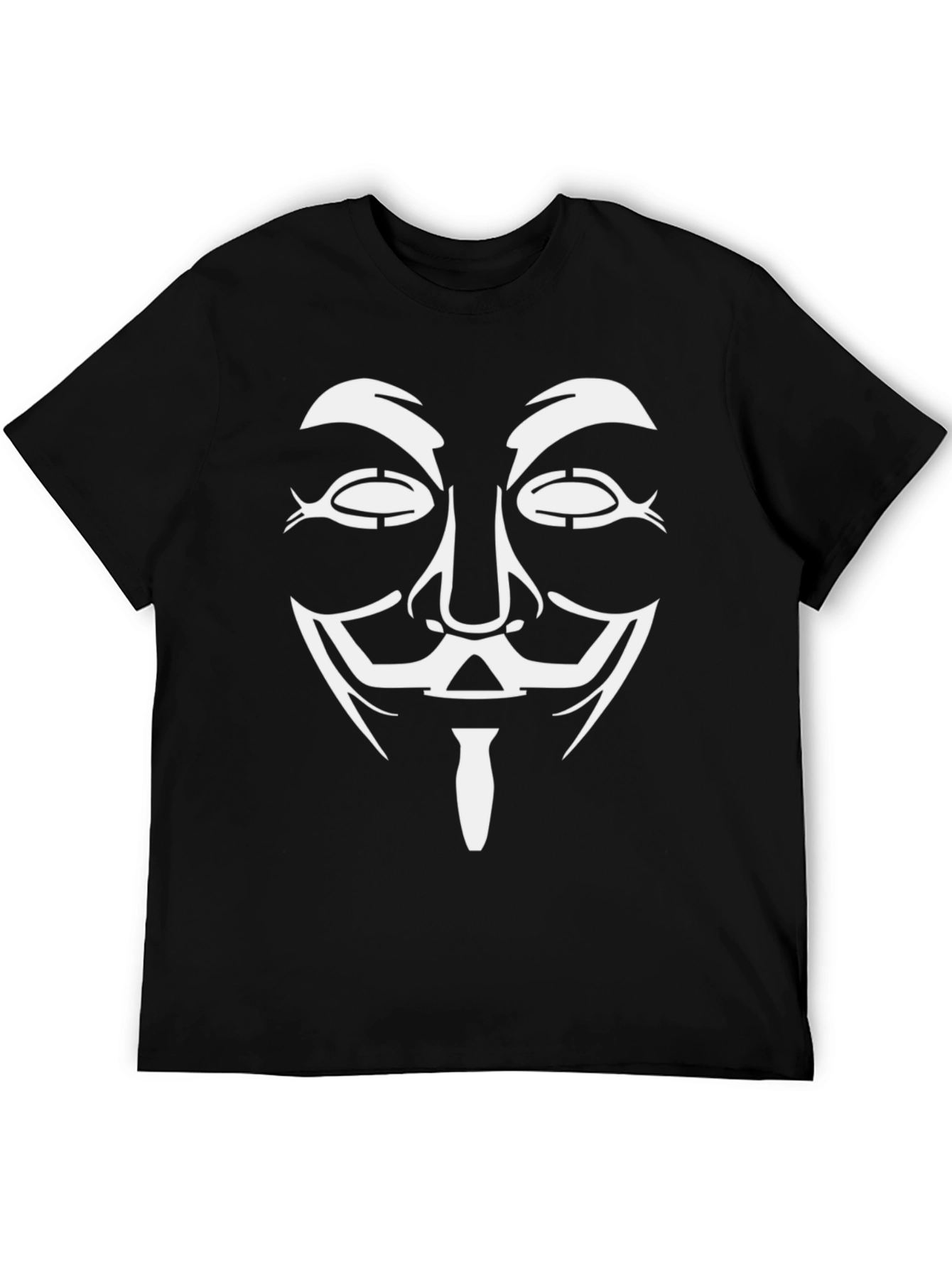 Anonymous Mask Graphic Black T-Shirt