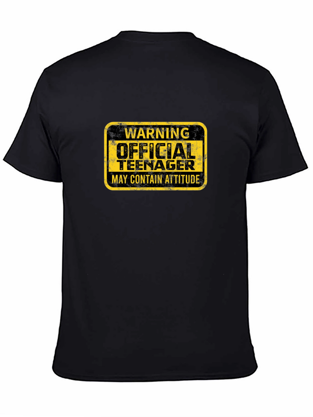 Warning Official Teenager Black Graphic T-Shirt