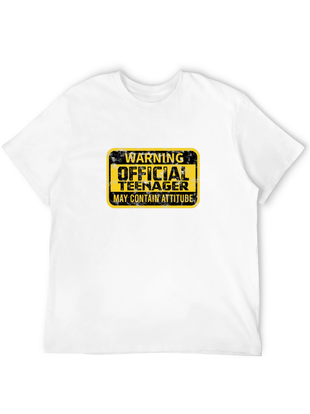 Warning Official Teenager Black Graphic T-Shirt