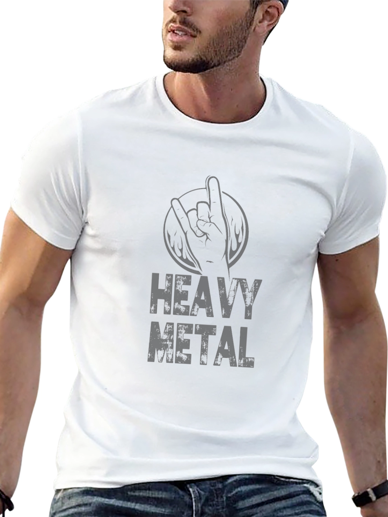 Heavy Metal Graphic Print T-Shirt
