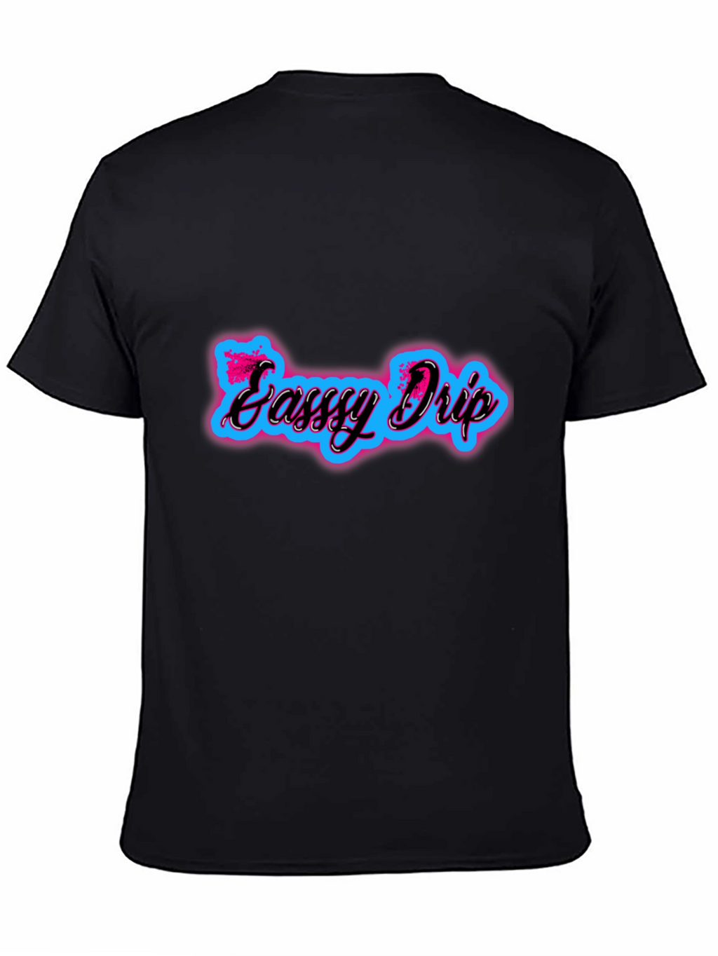 Sassy Drip Black Tee - Neon Style