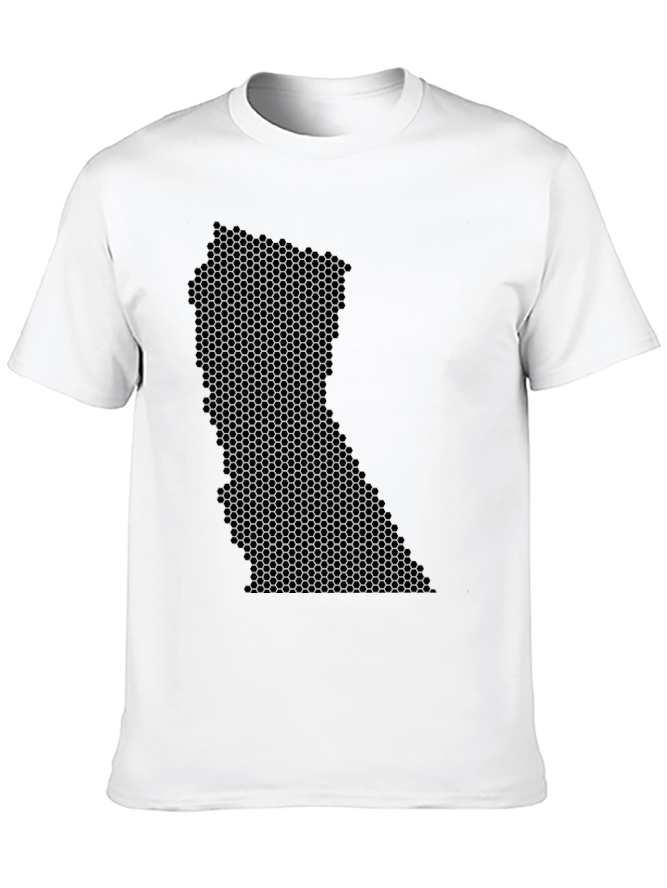 Honeycomb State Graphic Black T-Shirt