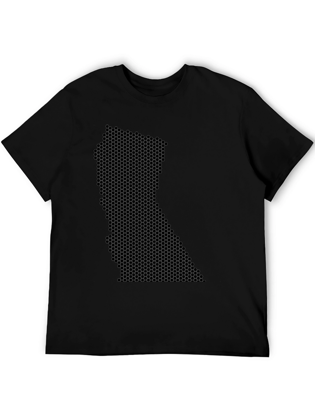 Honeycomb State Graphic Black T-Shirt