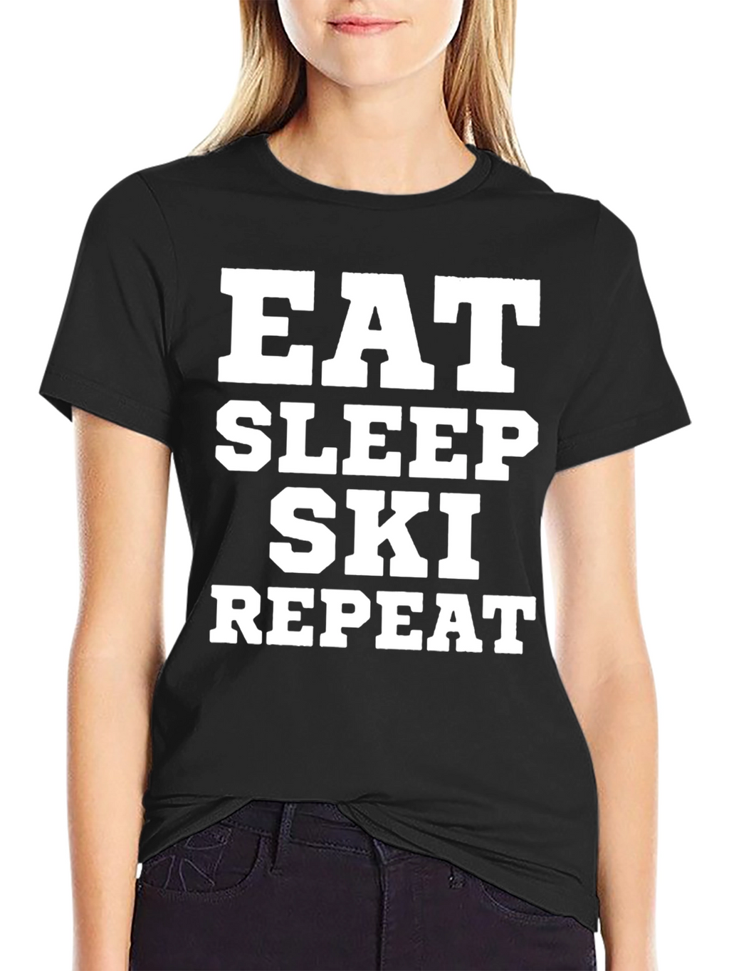 Eat Sleep Ski Repeat Graphic Tee