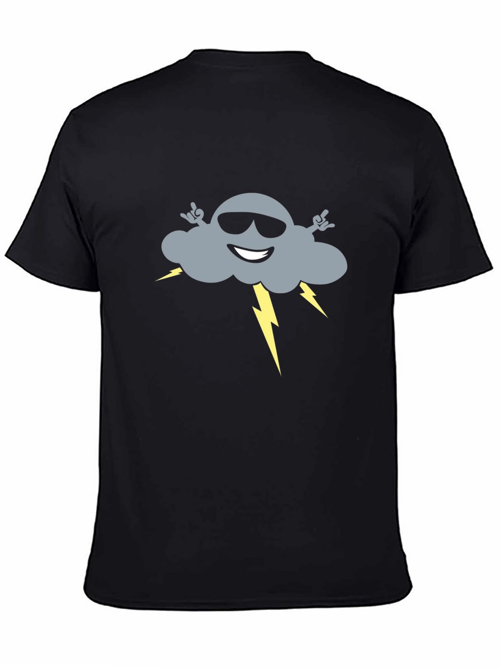 Cool Cloud Graphic Tee - Black Cotton T-Shirt