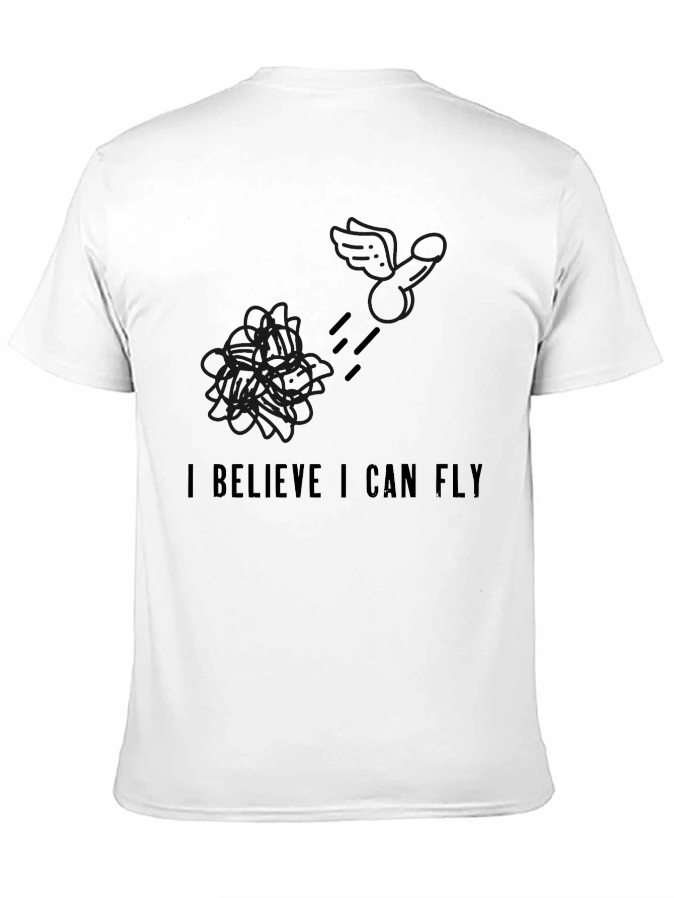 I Believe I Can Fly Black Graphic Tee