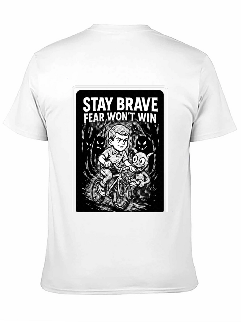 Stay Brave Graphic Black T-Shirt