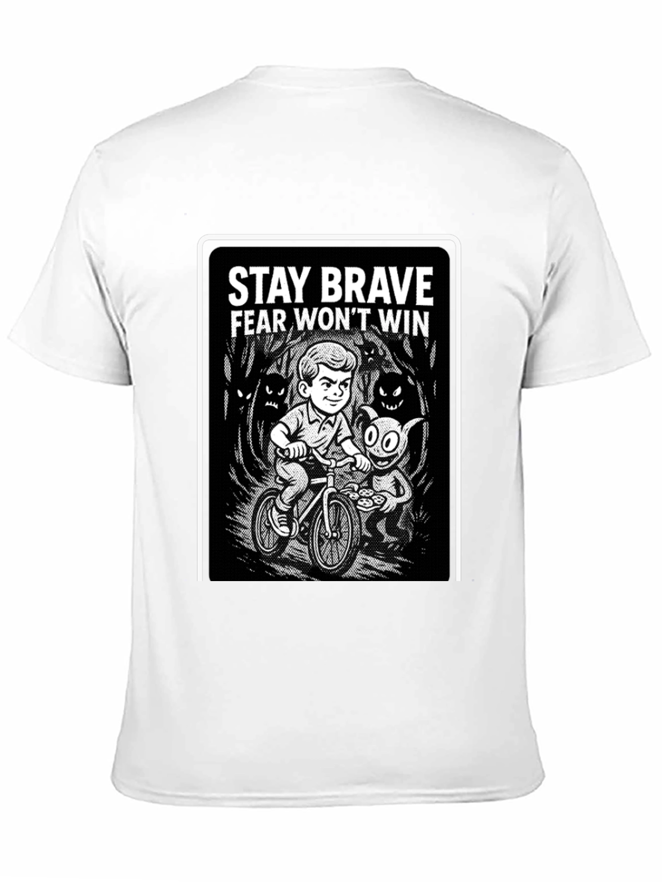 Stay Brave Graphic Black T-Shirt