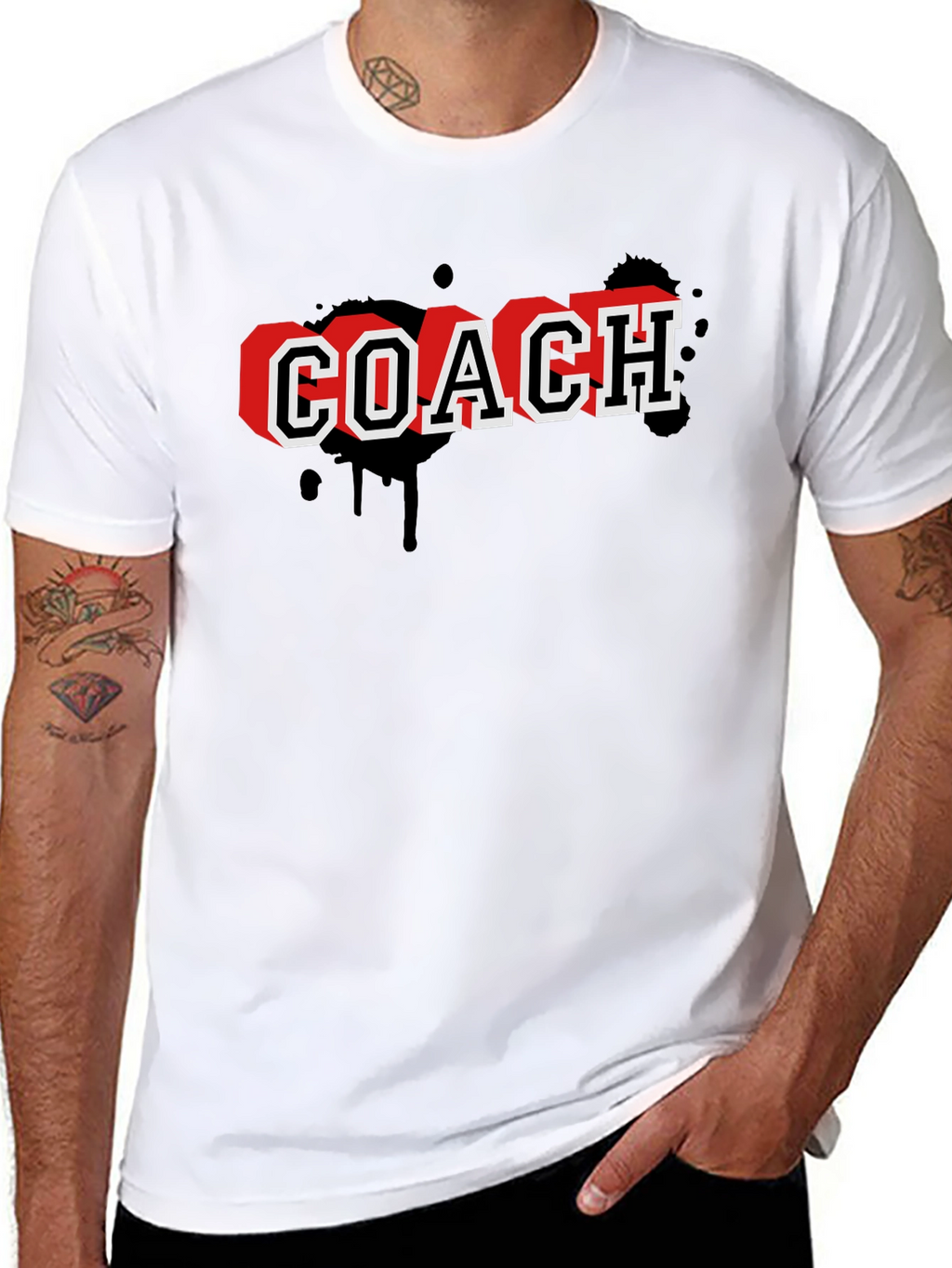 Coach Graphic T-Shirt - Black Cotton Tee