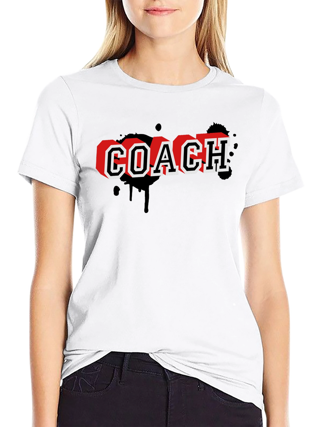 Coach Graphic T-Shirt - Black Cotton Tee