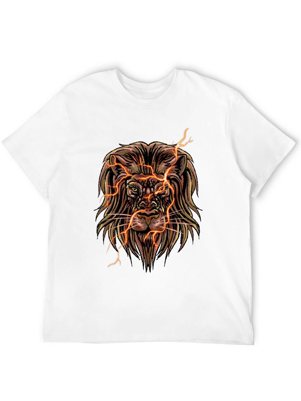 Electric Lion Graphic T-Shirt - Black