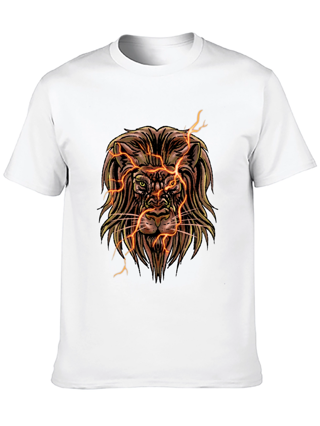 Electric Lion Graphic T-Shirt - Black