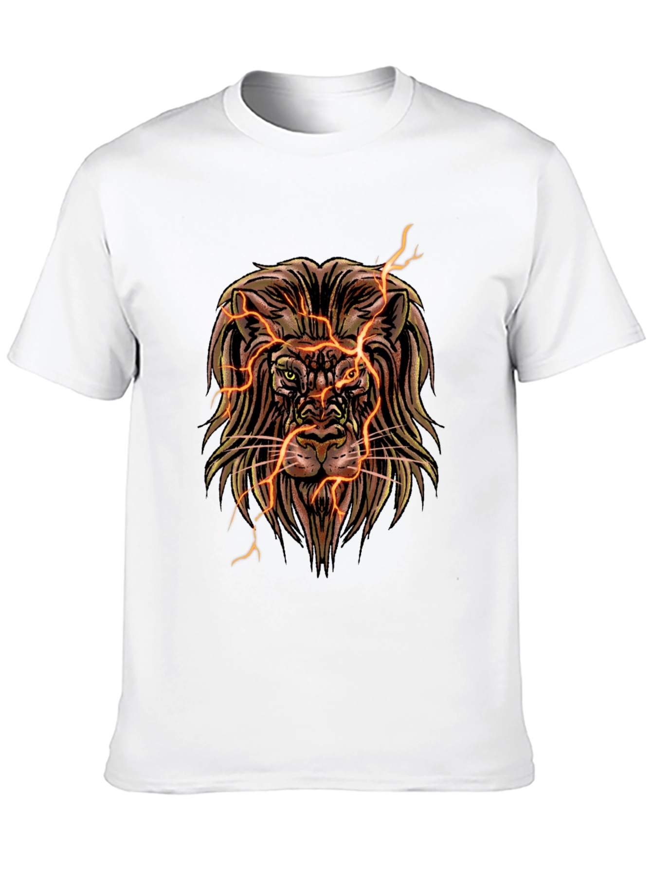 Electric Lion Graphic T-Shirt - Black